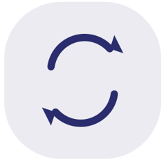Purple circular arrows representing adapting.